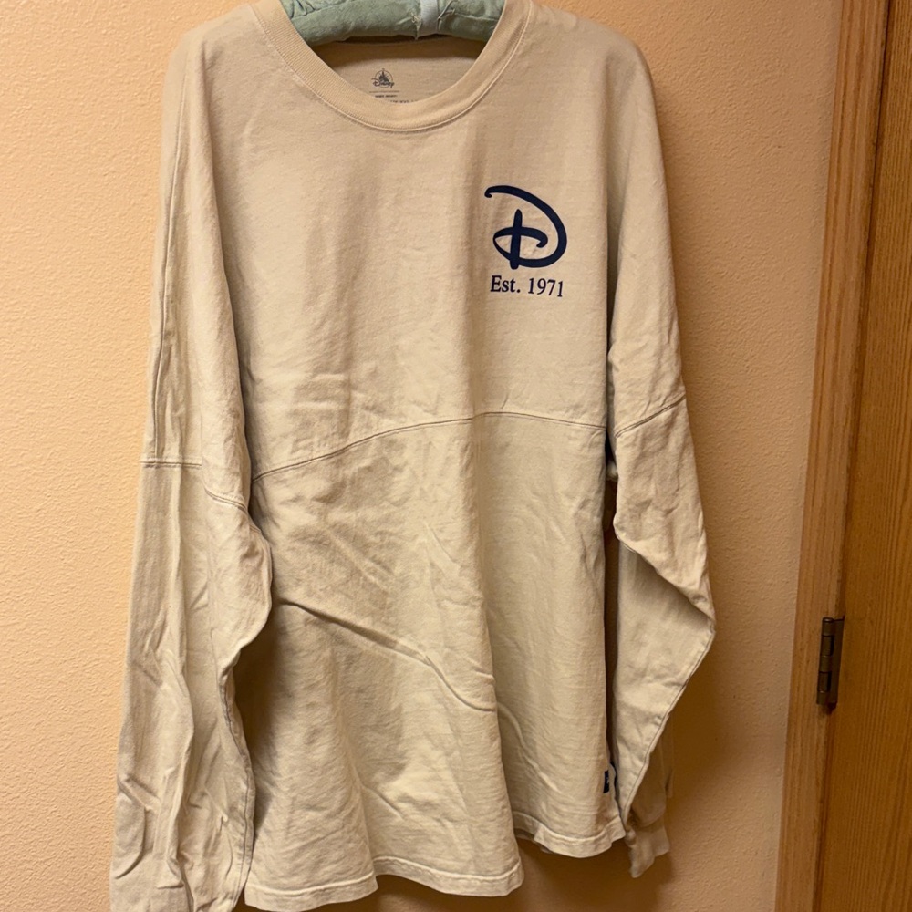Disney Spirit Jersey Cream Long Sleeve Shirt XXL